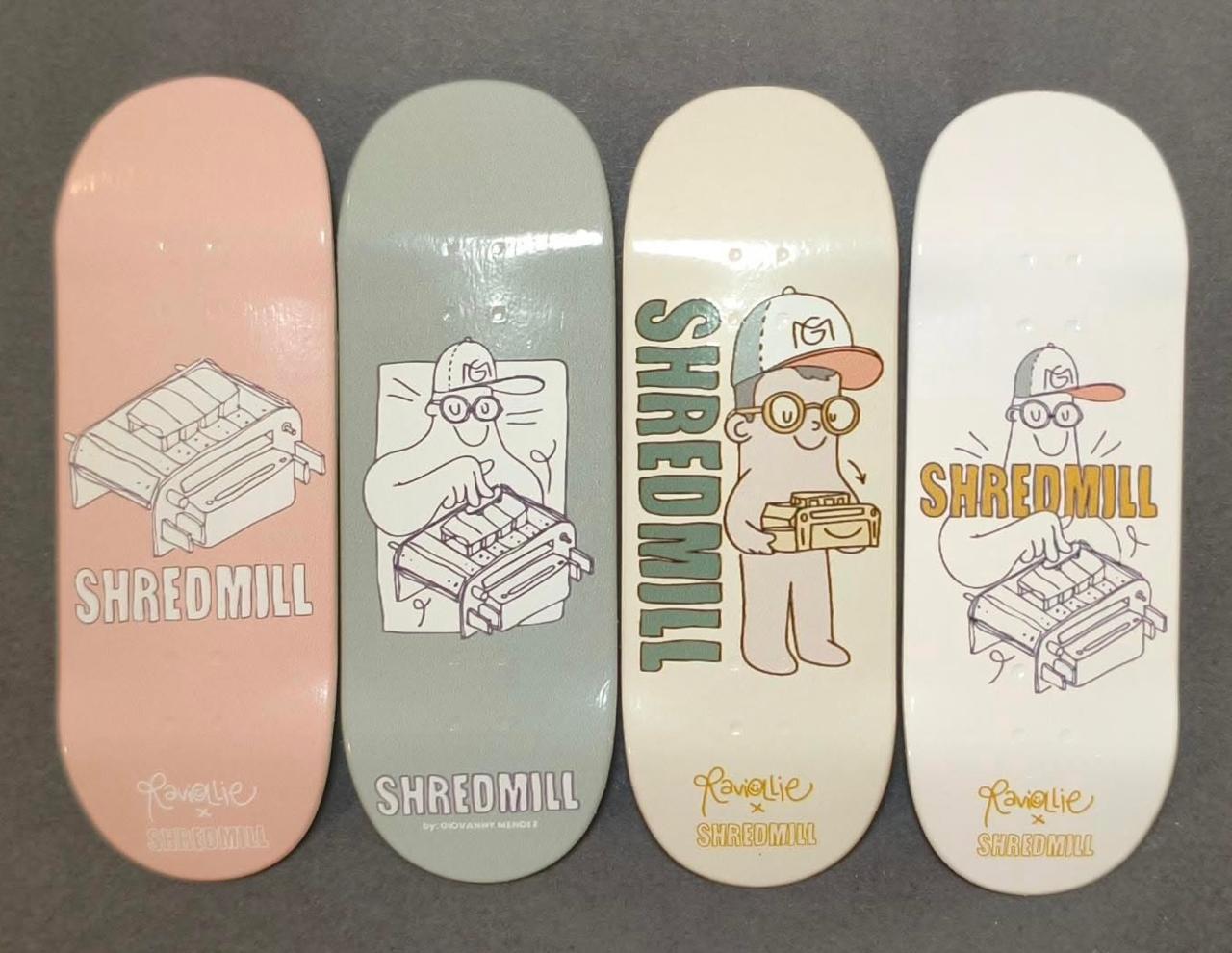 All four Shredmill deck designs