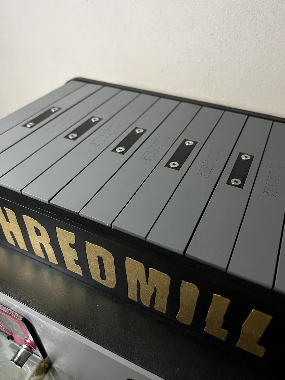 Full view of the handcrafted Shredmill prototype